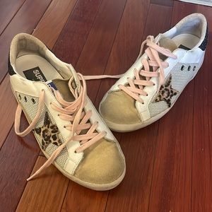 Like New! Size 39 Golden Goose Superstar — Pink, Black, Tan, Leopard